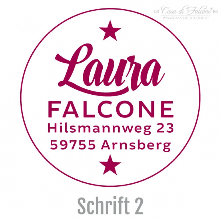 Personalisierter Kinderstempel mit Adresse