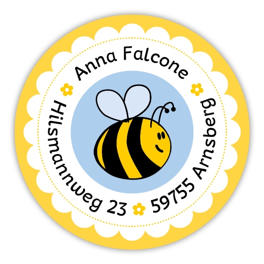 Schulaufkleber I Namensaufkleber fr die Schule Biene