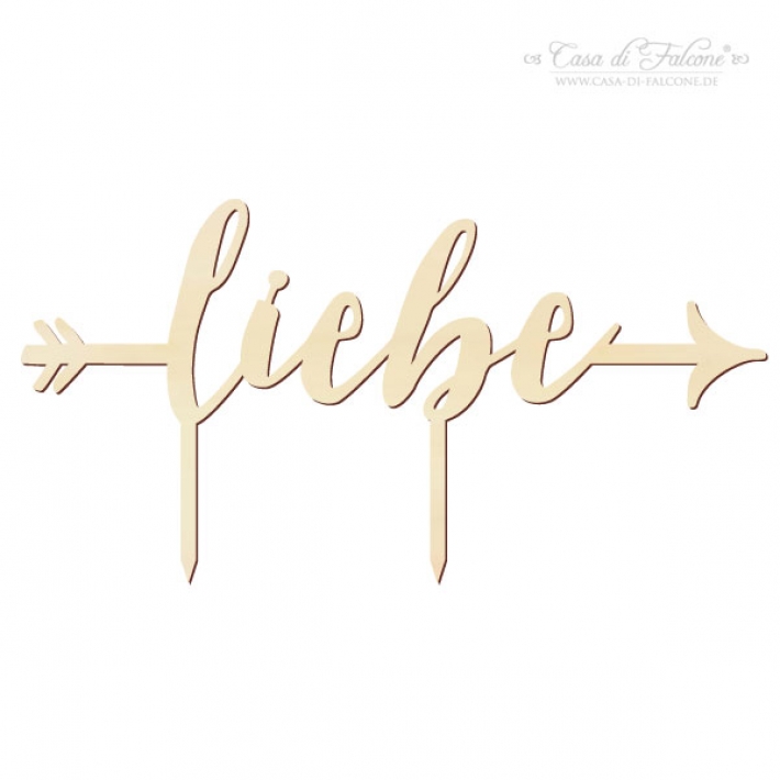 Hochzeit Cake topper Holz Liebe im Pfeil