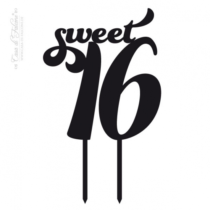 Geburtstag Cake topper Sweet 16