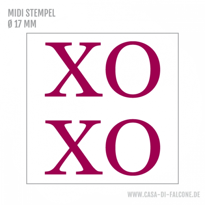 MIDI Textstempel XOXO