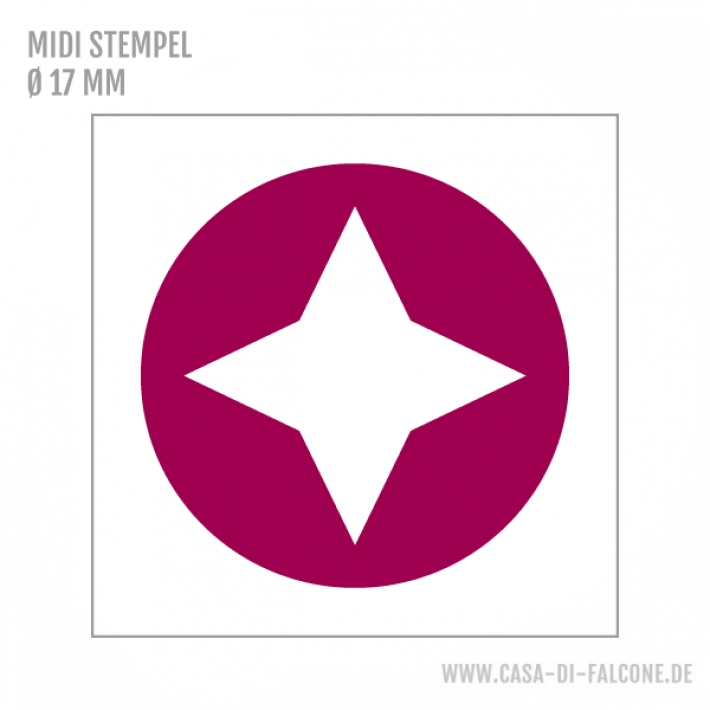 MIDI Motivstempel Kreuz negativ