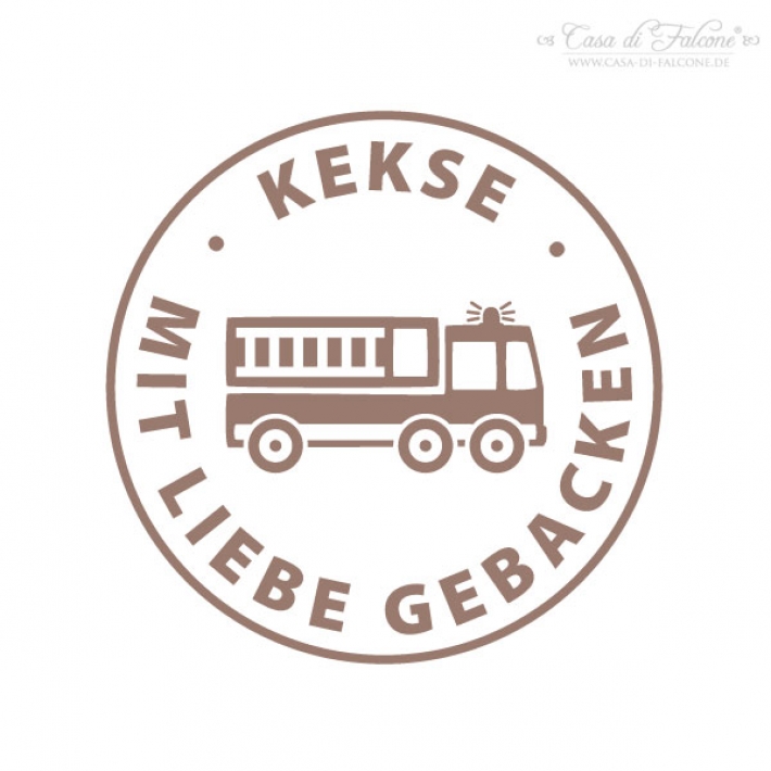 Personalisierter Keksstempel Feuerwehrauto