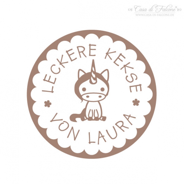 Personalisierter Keksstempel Einhorn II