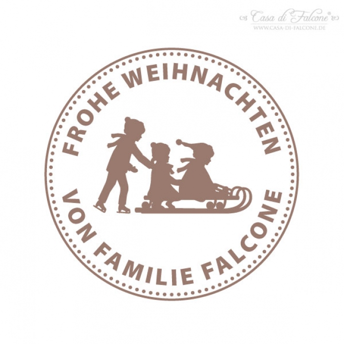 Personalisierter Keksstempel Winterkinder