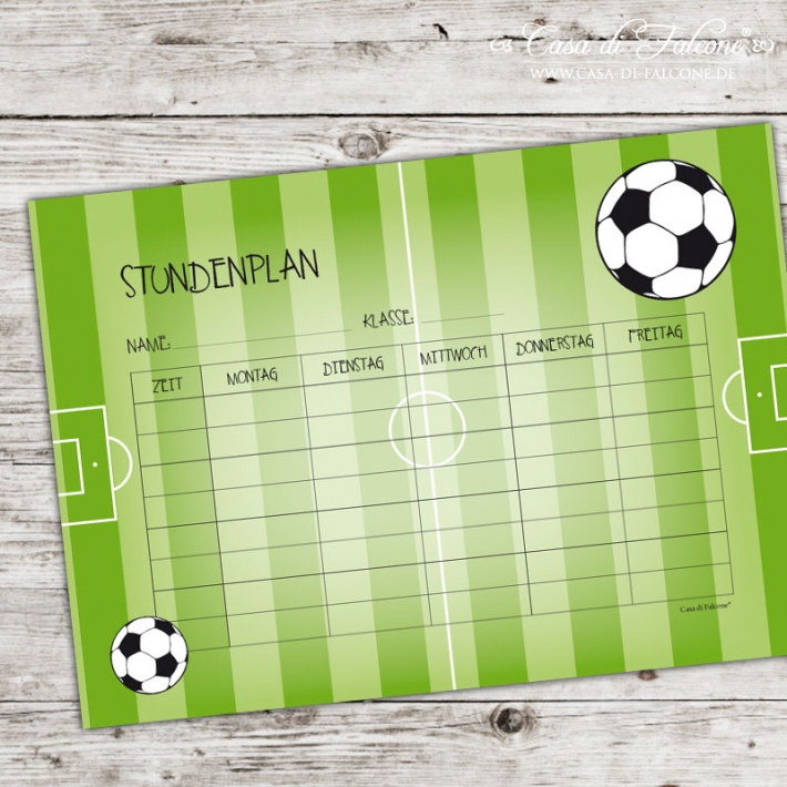 Stundenplan Fussball