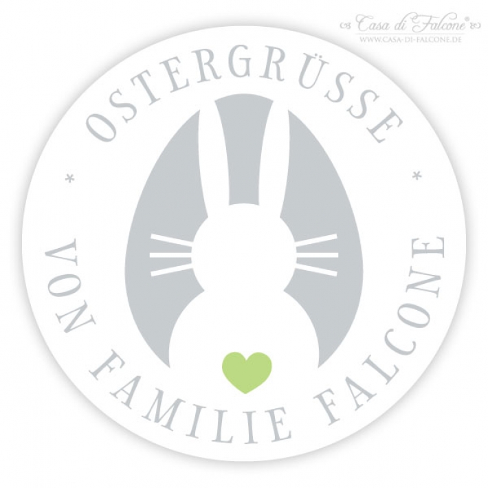 Aufkleber Osterhase personalisiert