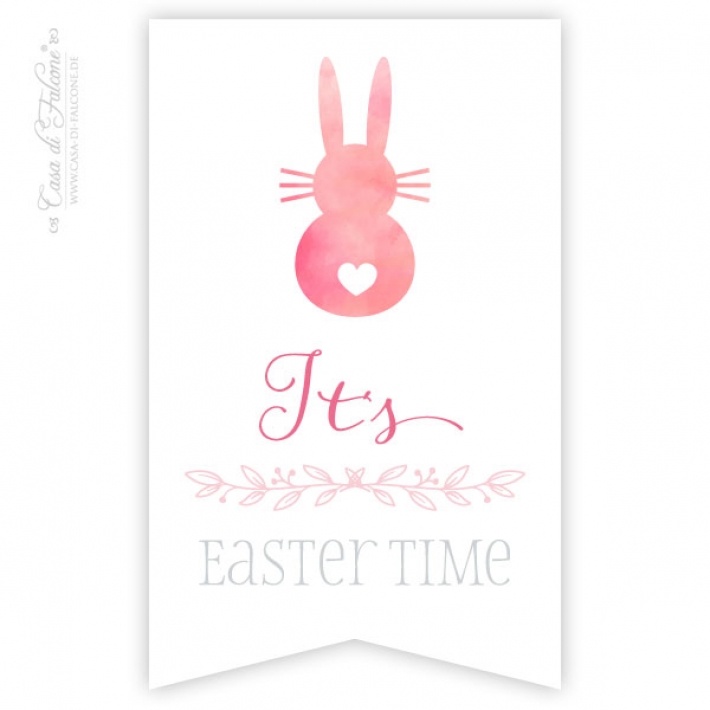 Aufkleber Osterhase - Its easter time