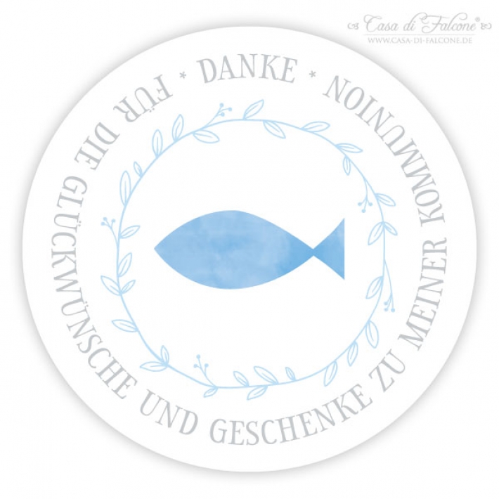 Personalisierter Aufkleber Fisch Aquarell