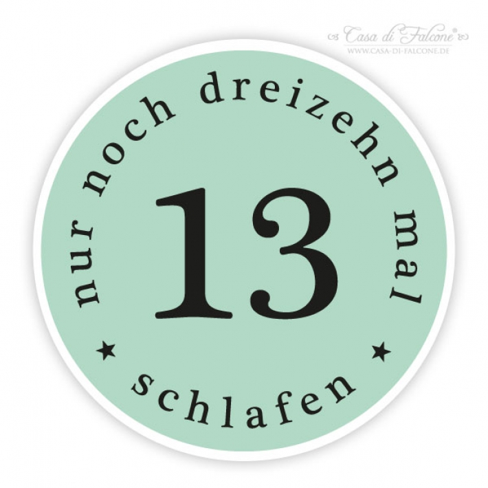 Adventskalenderzahlen Rckwrts Farbwahl