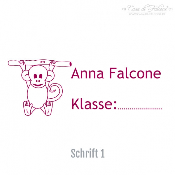 Schulstempel Affe