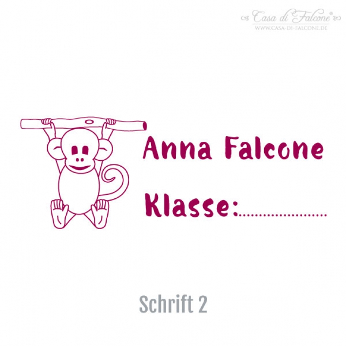 Schulstempel Affe