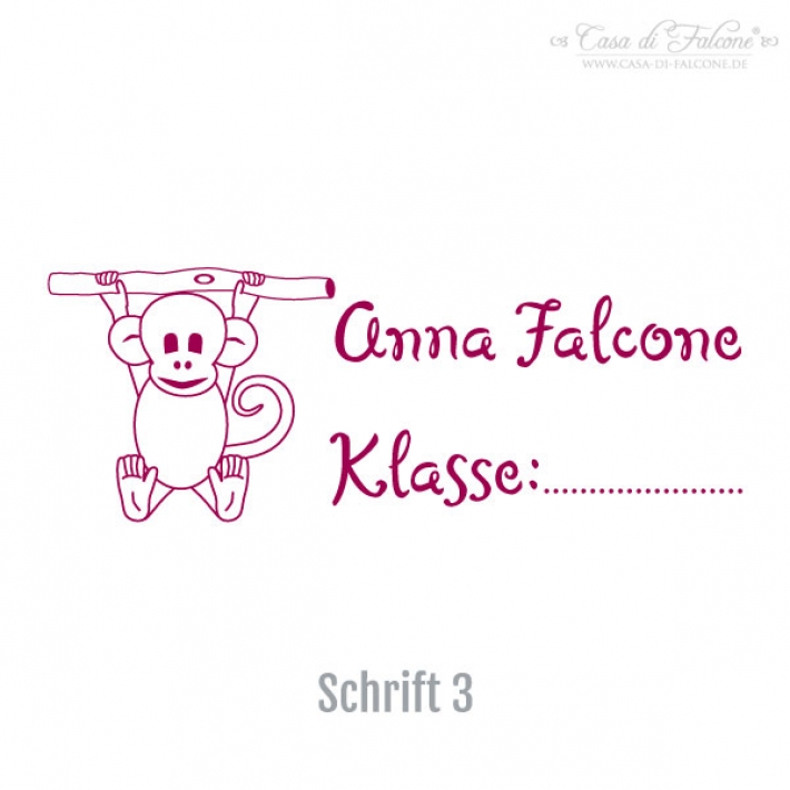 Schulstempel Affe