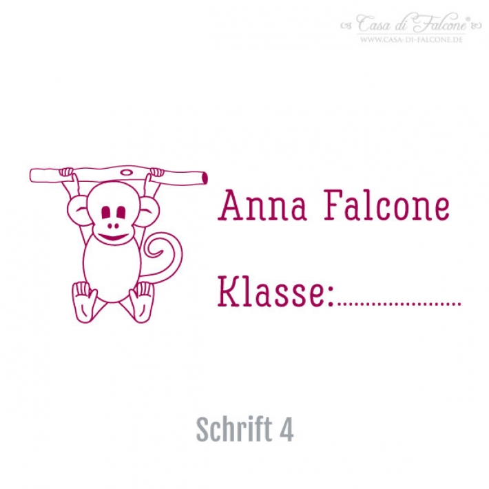 Schulstempel Affe
