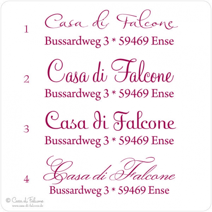 Adressstempel Flora III