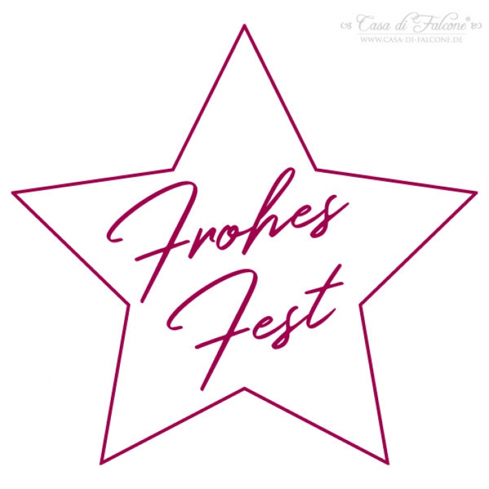 Weihnachststempel "frohes fest" Stern