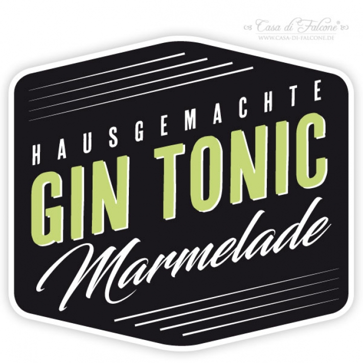 Aufkleber Gin Tonic Marmelade