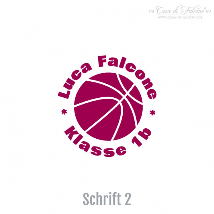 Namensstempel Basketball