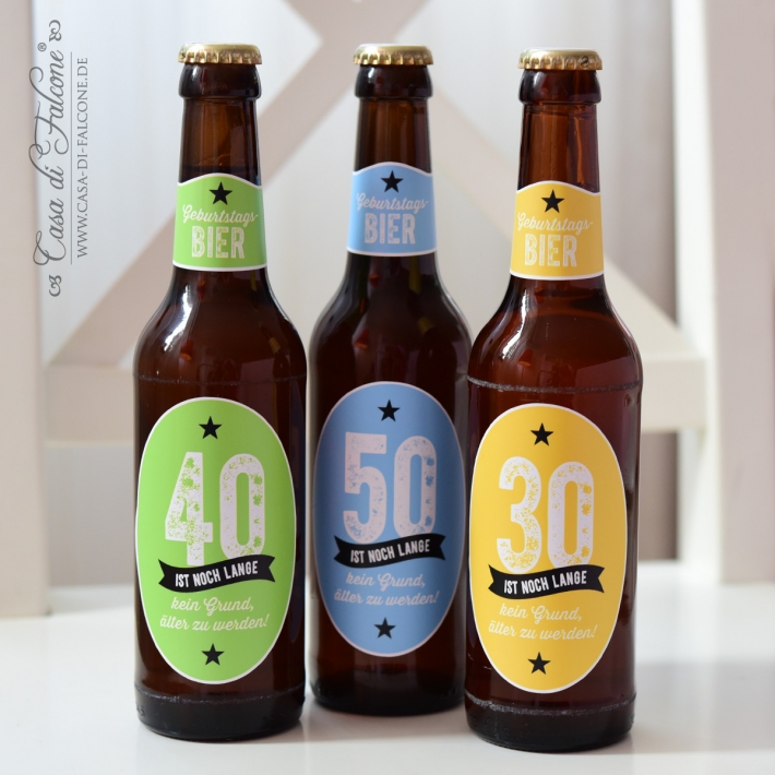 Flaschenetikett Set Geburtstagsbier