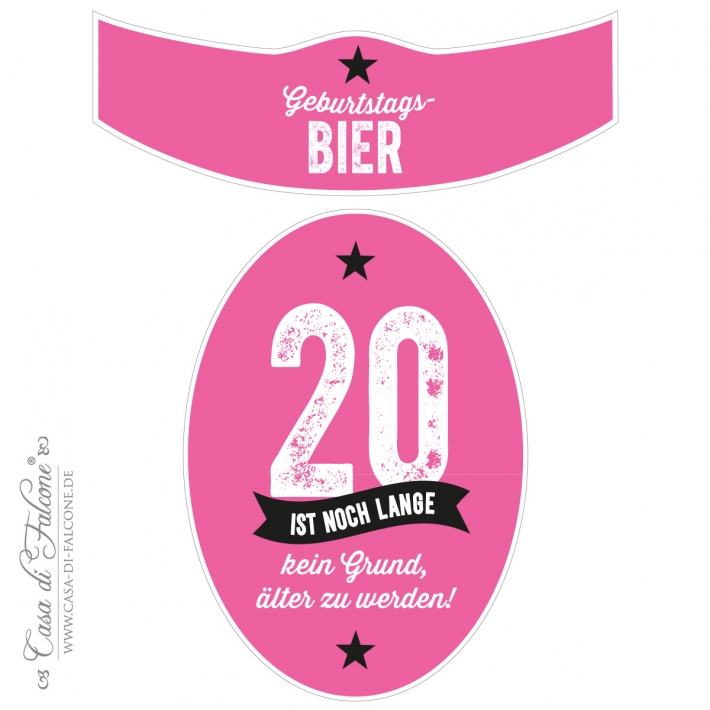 Flaschenetikett Set Geburtstagsbier