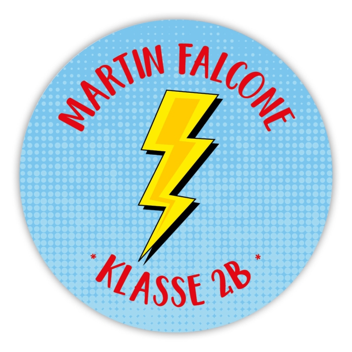 Schulaufkleber I Namensaufkleber fr die Schule comic