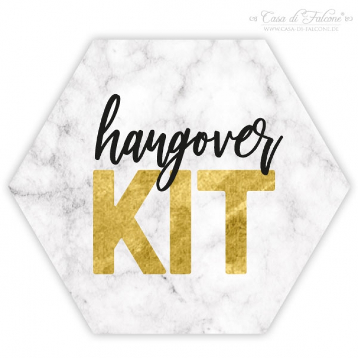 Hochzeitsaufkleber I JGA Aufkleber Hangover Kit Marmor
