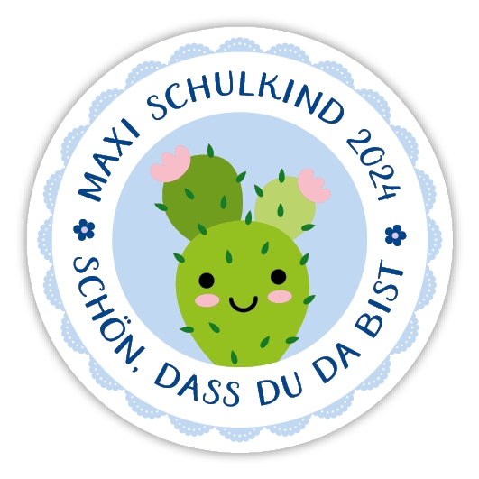 Schulaufkleber I Namensaufkleber fr die Schule Kaktus