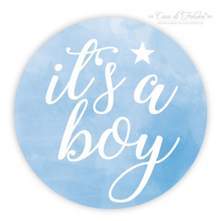 Aufkleber zur Geburt its a boy