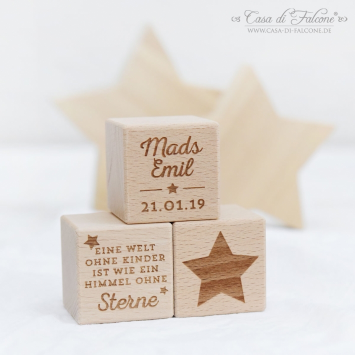 Namenswrfel Holz, personalisiert