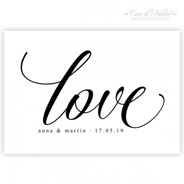 Personalisiertes Poster Familie, Kalligrafie
