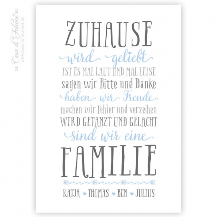 Personalisiertes Poster Zuhause