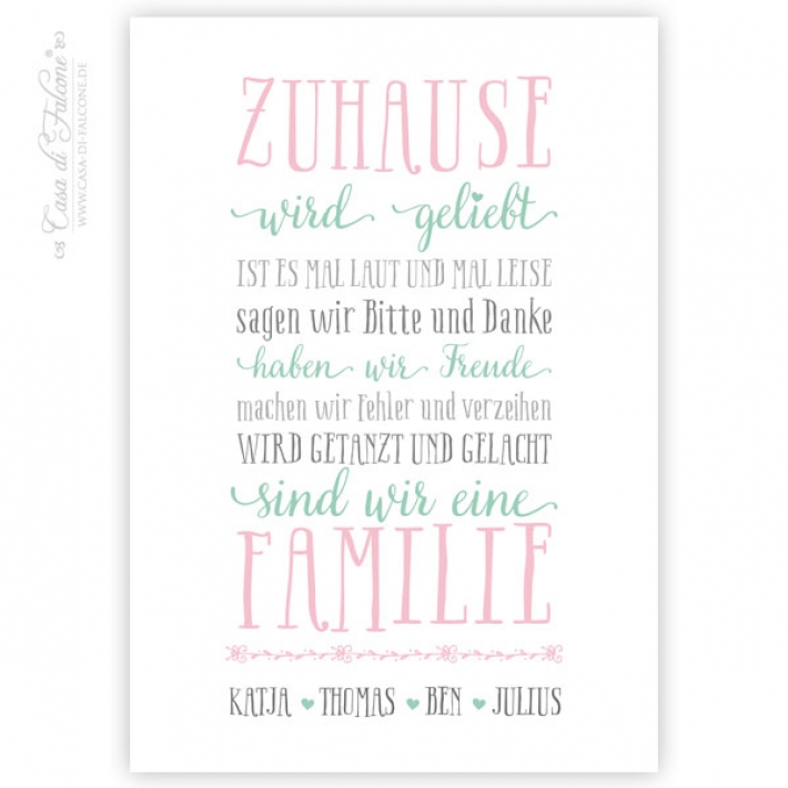 Personalisiertes Poster Zuhause