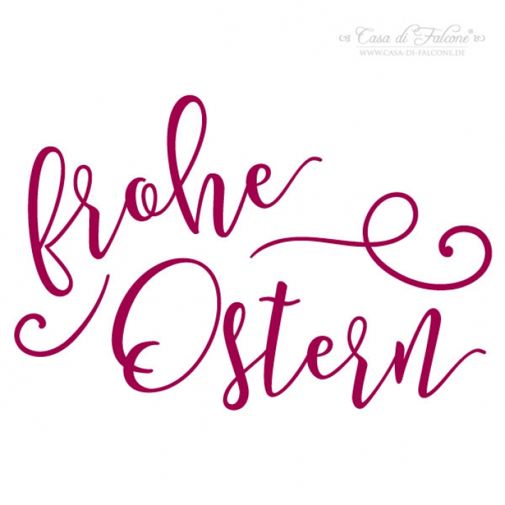 Stempel frohe Ostern, kalligrafisch