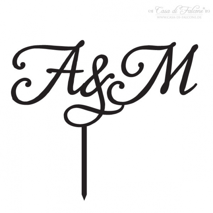 Hochzeit Cake topper "Initialen", personalisiert