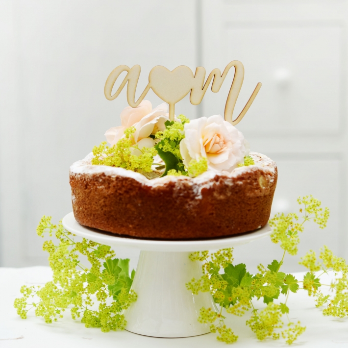 Hochzeit Cake topper "Initialen kalligrafisch", personalisiert