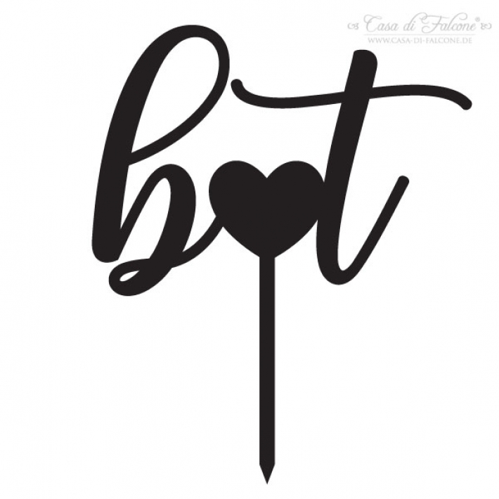 Hochzeit Cake topper "Initialen kalligrafisch", personalisiert