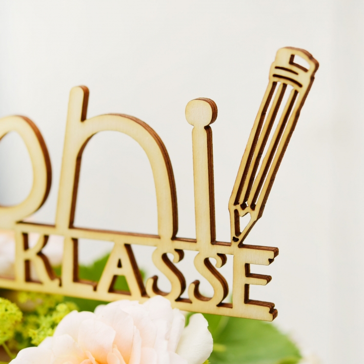 Cake topper zur Einschulung, personalisiert mit Namen