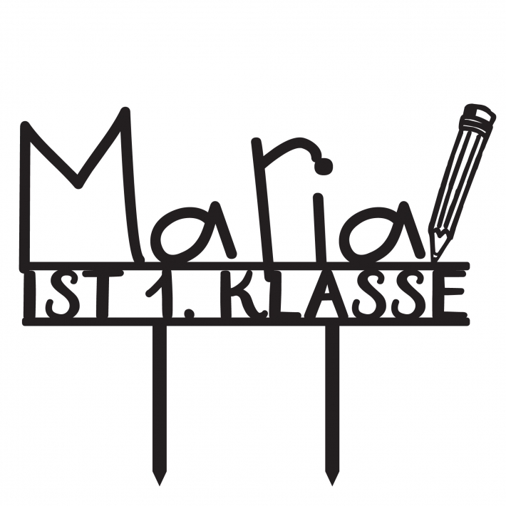 Cake topper zur Einschulung, personalisiert mit Namen