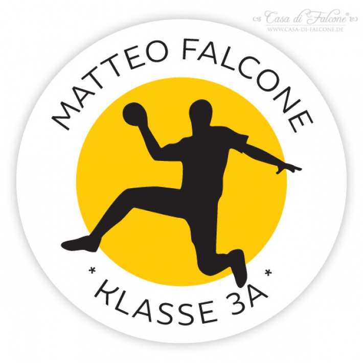 Schulaufkleber I Namensaufkleber fr die Schule Handball