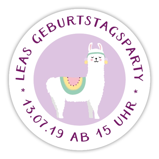 Schulaufkleber I Namensaufkleber fr die Schule Lama