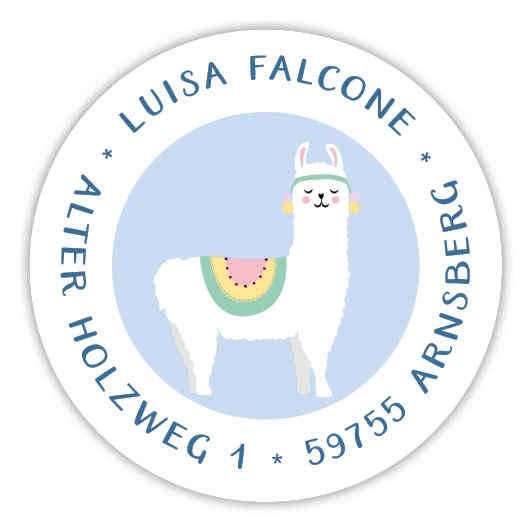 Schulaufkleber I Namensaufkleber fr die Schule Lama