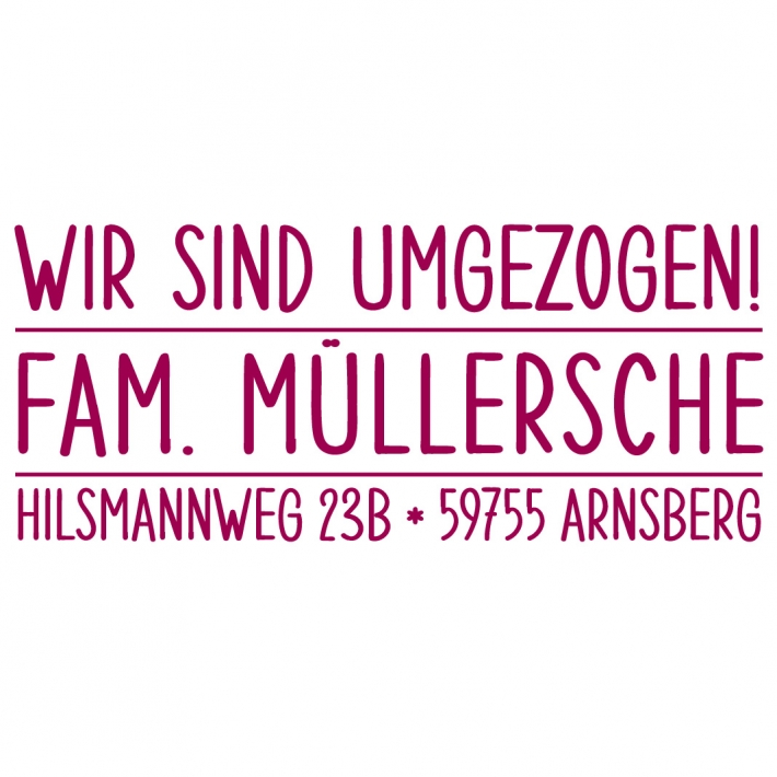 Familienstempel eckig modern 2., personalisiert