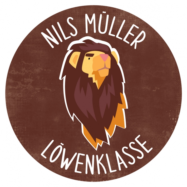 Schulaufkleber I Namensaufkleber fr die Schule Lwe