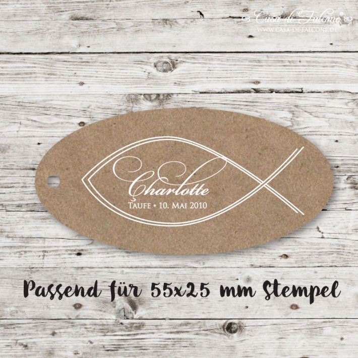 Papieranhnger oval 70 x 35 mm, 10 Stck