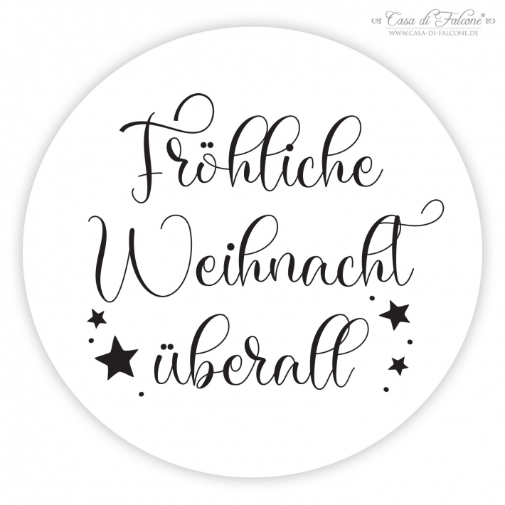 Aufkleber Weihnachtslieder, kalligrafisch