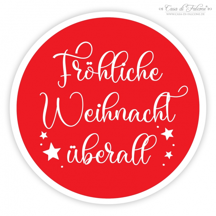 Aufkleber Weihnachtslieder, kalligrafisch