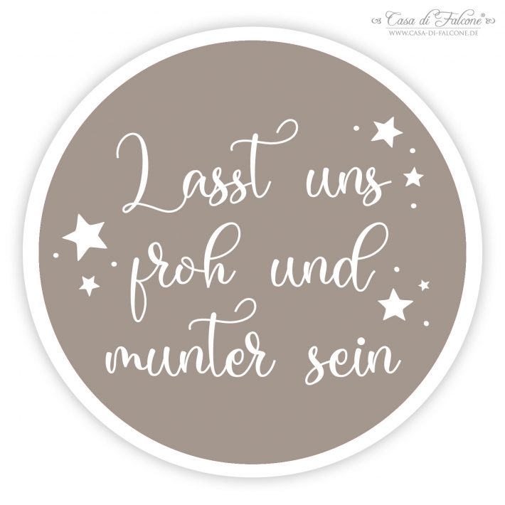 Aufkleber Weihnachtslieder, kalligrafisch