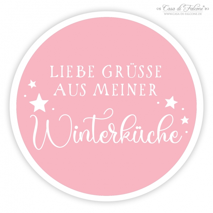 Weihnachtsaufkleber Liebe Gre aus meiner Winterkche