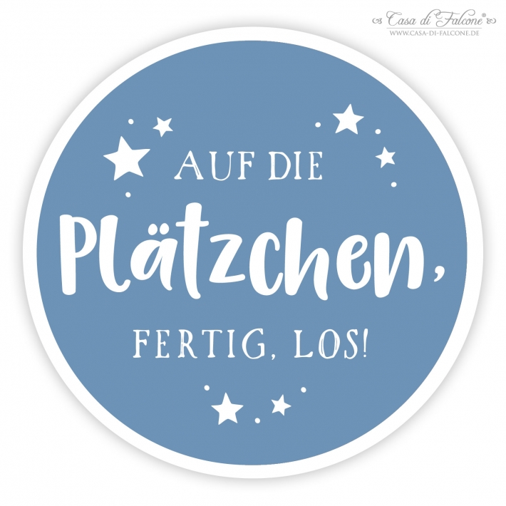 Weihnachtsaufkleber Auf die Pltzchen, fertig, los!