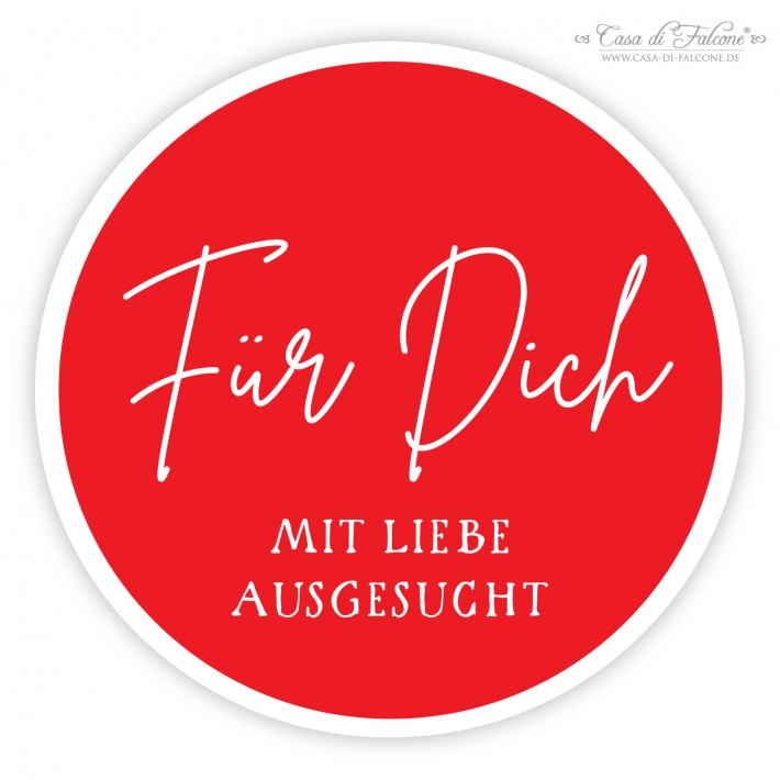 Aufkleber Fr Dich, kalligrafisch